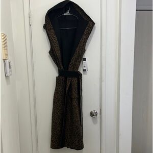 BCBGMAXAZRIA Leopard Print Hooded Dress